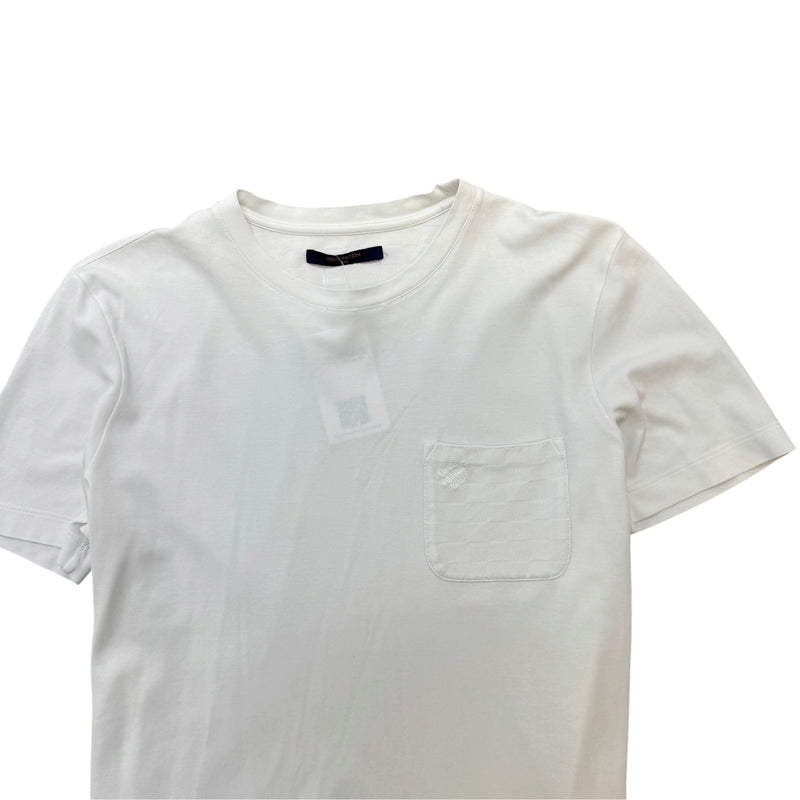 Men's Damier Pocket T-Shirt White Size S