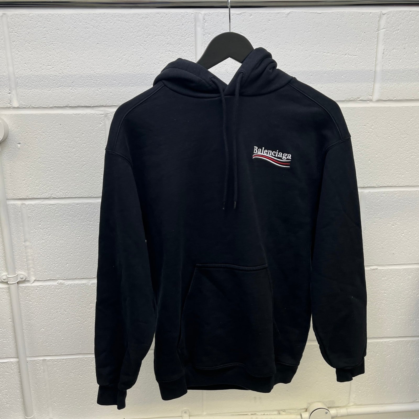 Men's Embroidered Logo Hoodie Black Size XXS - Photo 10