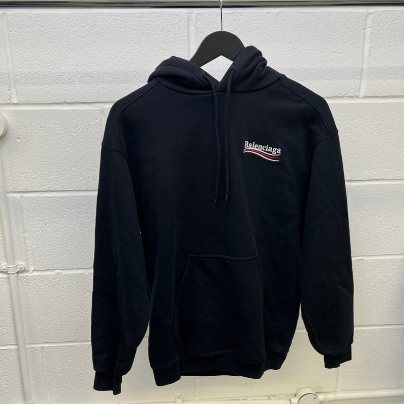 Men's Embroidered Logo Hoodie Black Size XXS