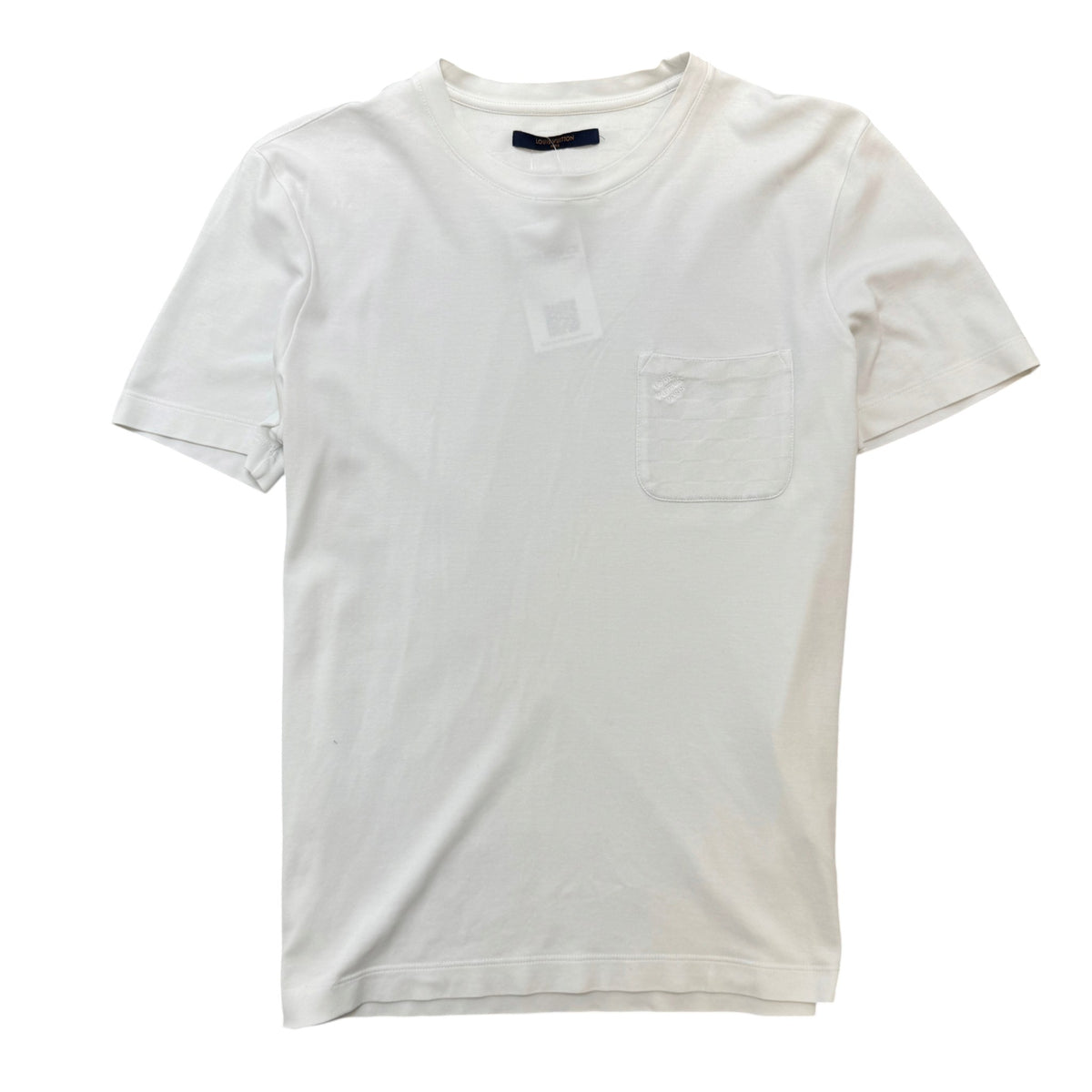 Men's Damier Pocket T-Shirt White Size S - Photo 1