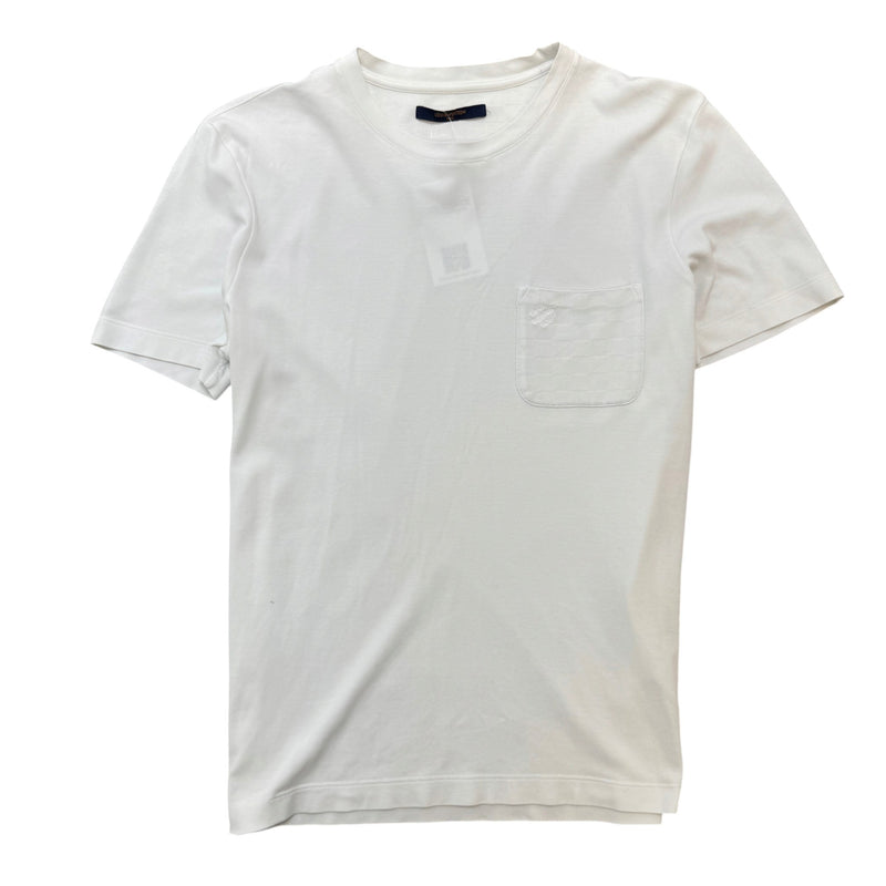 Men's Damier Pocket T-Shirt White Size S