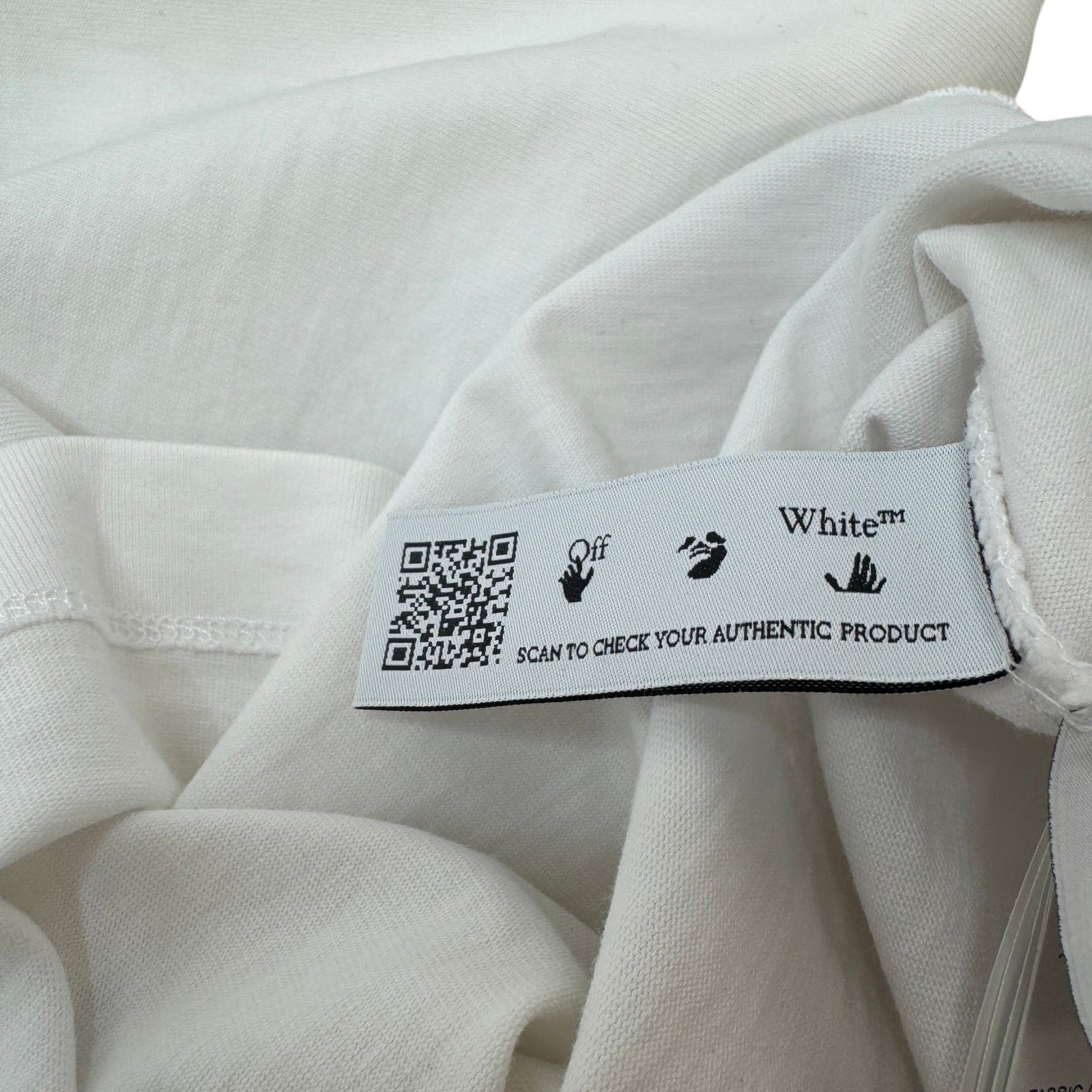 Men's Embroidered Logo T-Shirt White Size S - Photo 7