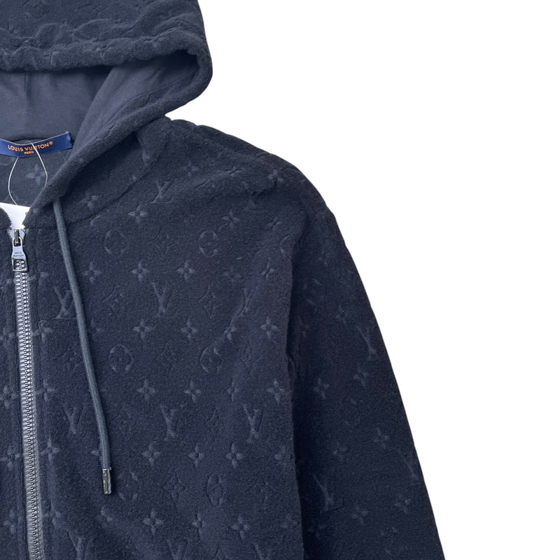 Men's French Terry Zip Hoodie Black Size S