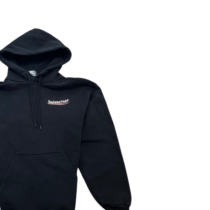 Men's Embroidered Logo Hoodie Black Size XXS