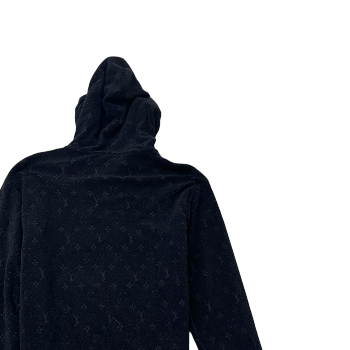Men's French Terry Zip Hoodie Black Size S - Photo 4