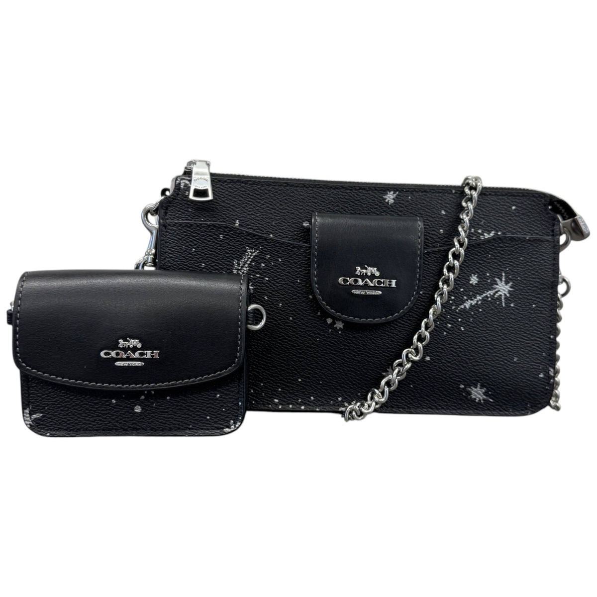 Women's Poppy Star Print Crossbody Bag Black - Photo 1