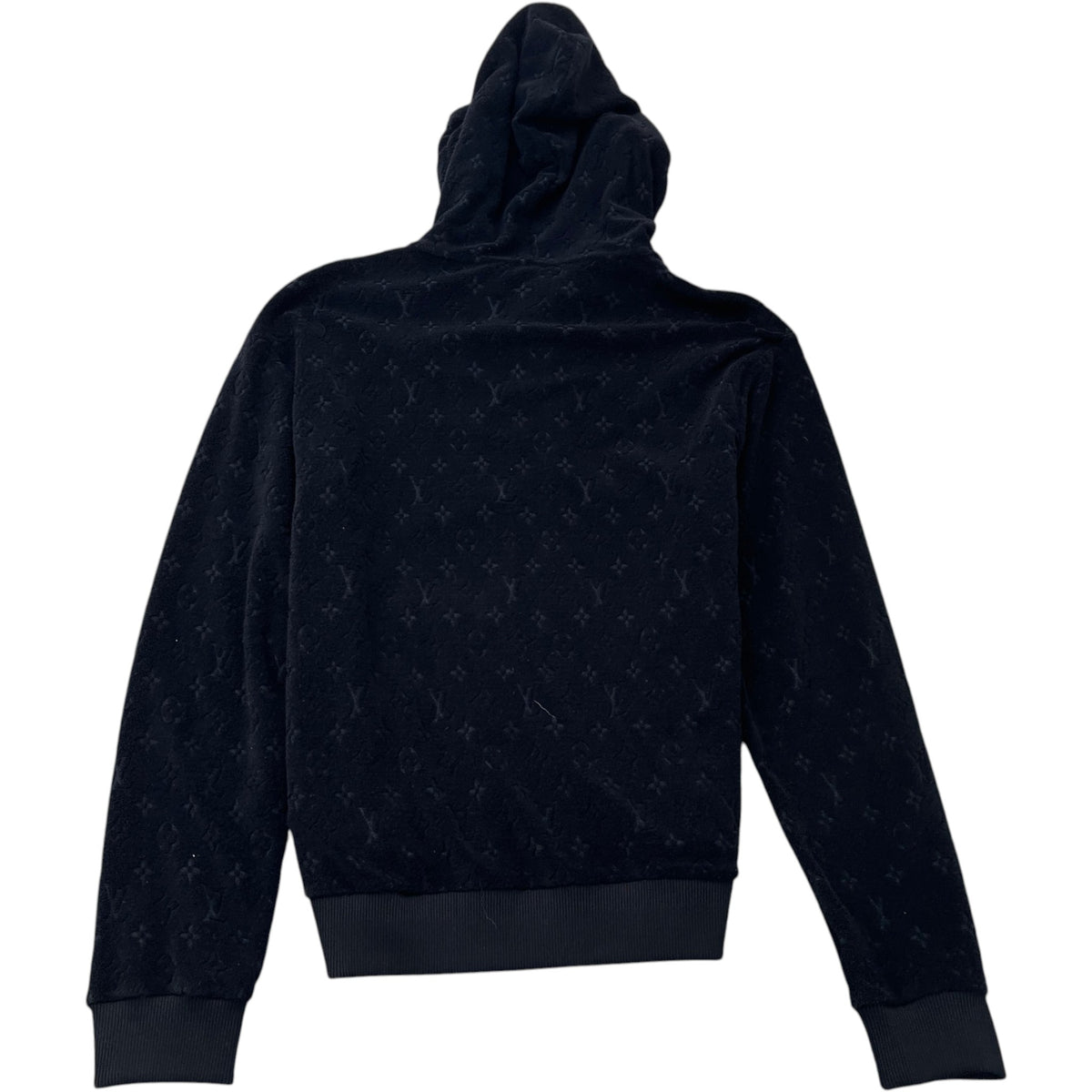 Men's French Terry Zip Hoodie Black Size S - Photo 2