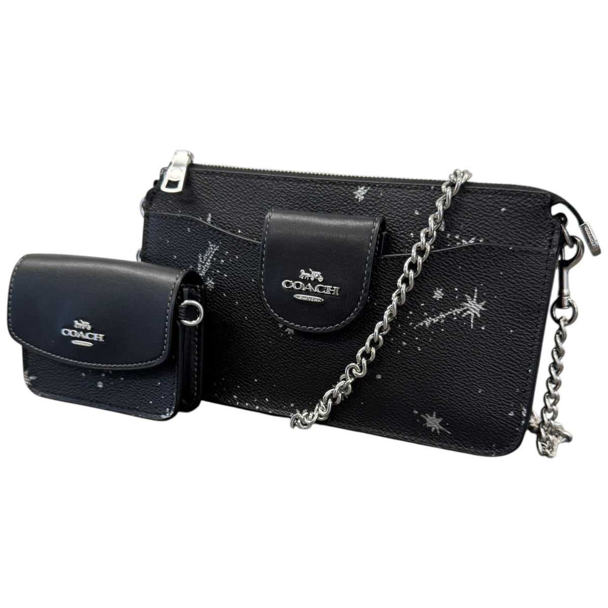 Women's Poppy Star Print Crossbody Bag Black - Photo 5