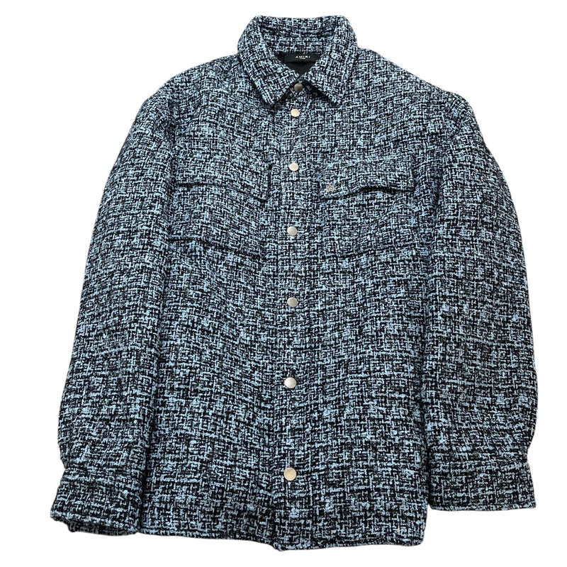 Men's Bouclé Padded OverShirt Blue Size L