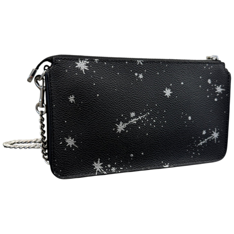 Women's Poppy Star Print Crossbody Bag Black