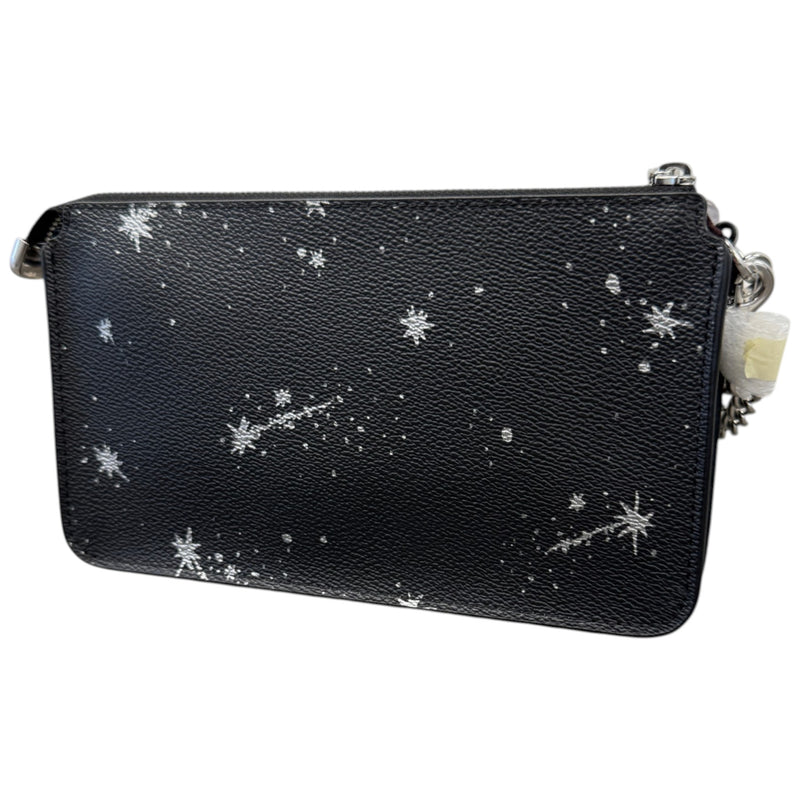 Women's Poppy Star Print Crossbody Bag Black