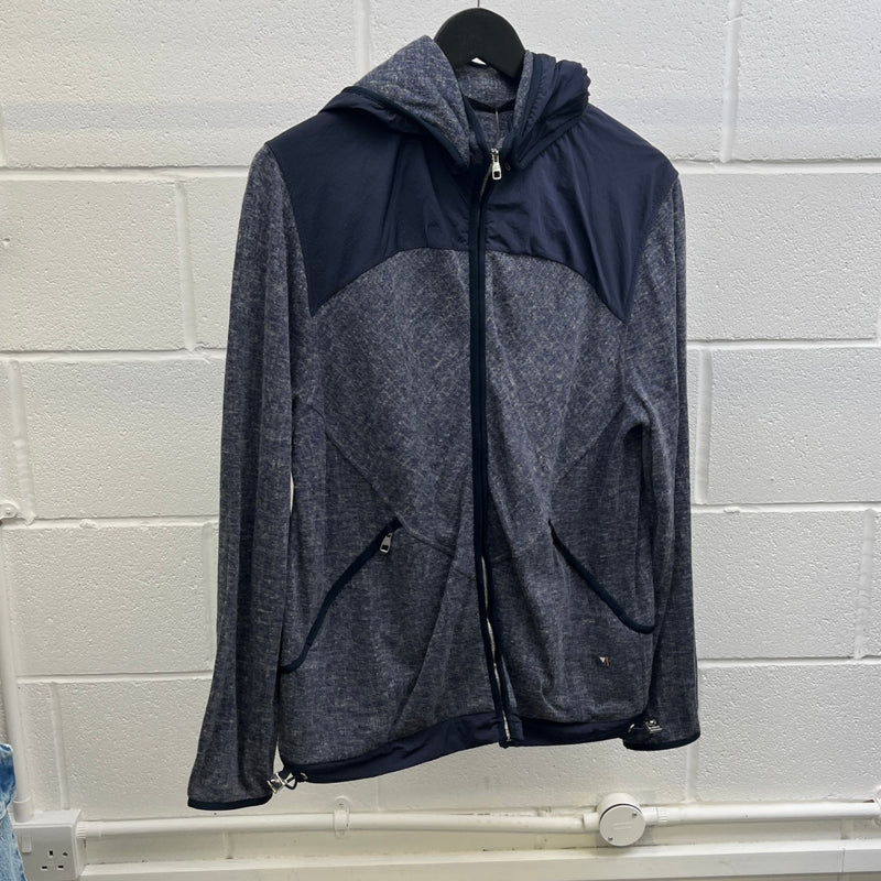 Men's Plaque Logo Jacket Blue Size M
