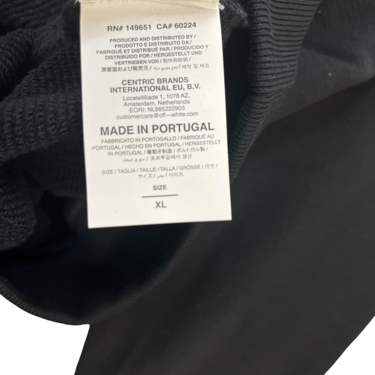 Men's Virgil Abloh Hoodie Black Size XL - Photo 7