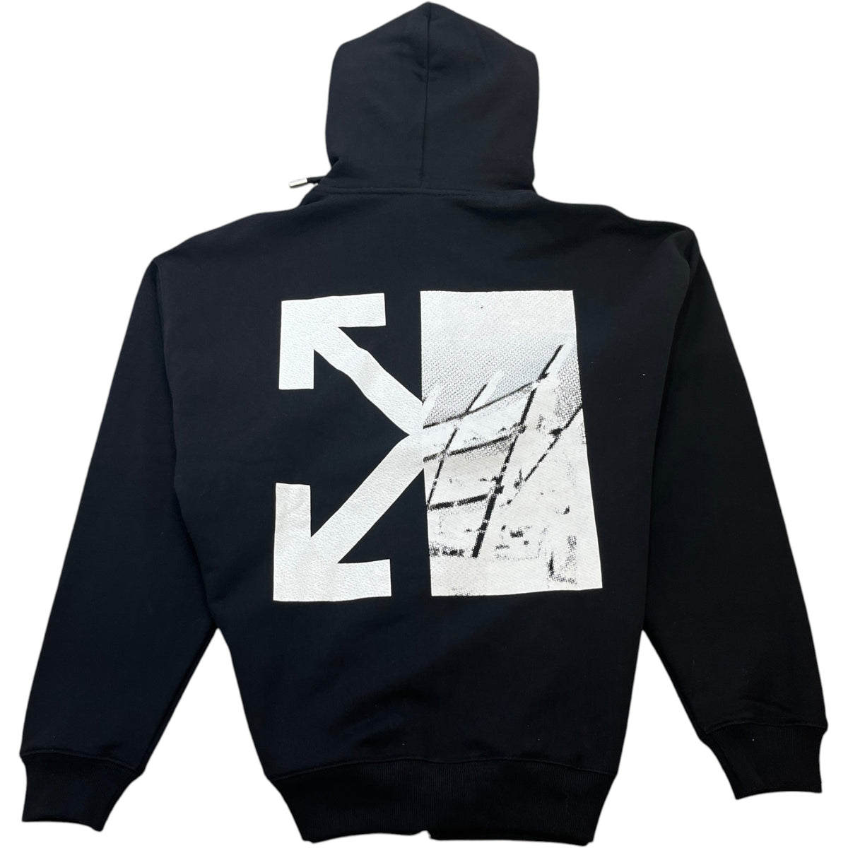 Men's Virgil Abloh Hoodie Black Size XL - Photo 2