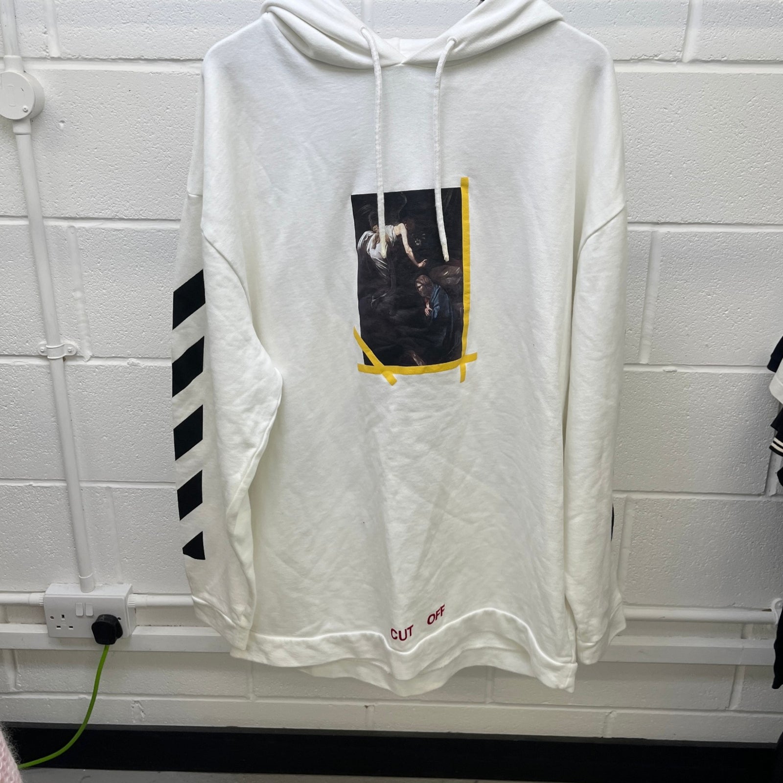 Men's Caravaggio Arrow Hoodie White Size M - Photo 11