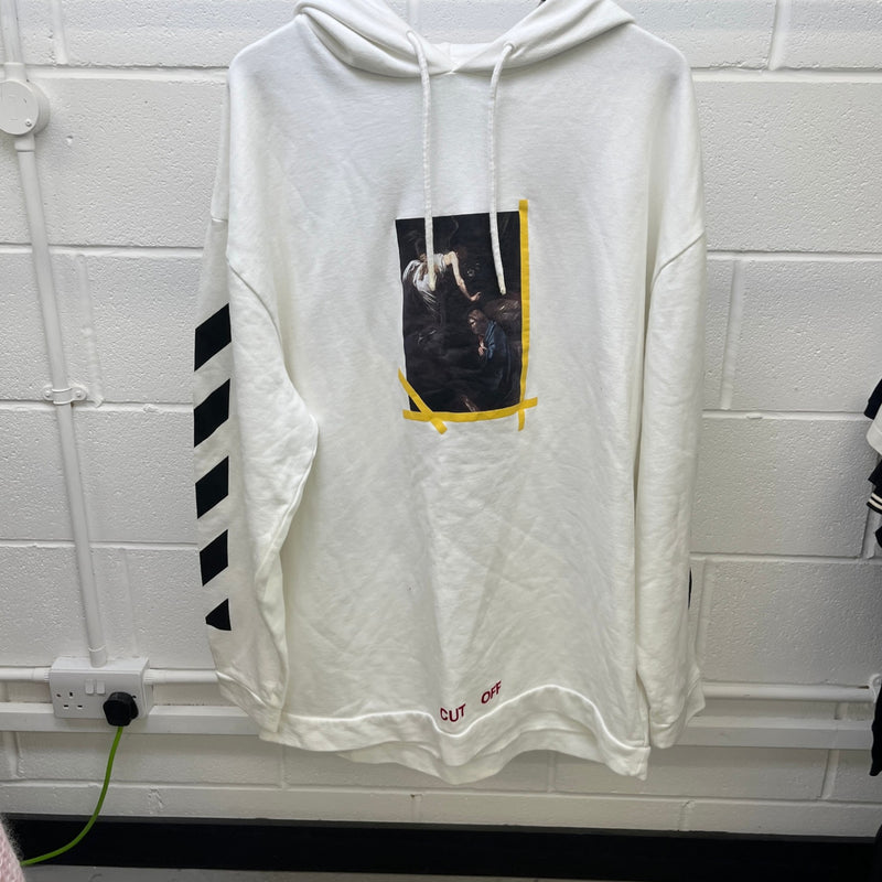 Men's Caravaggio Arrow Hoodie White Size M