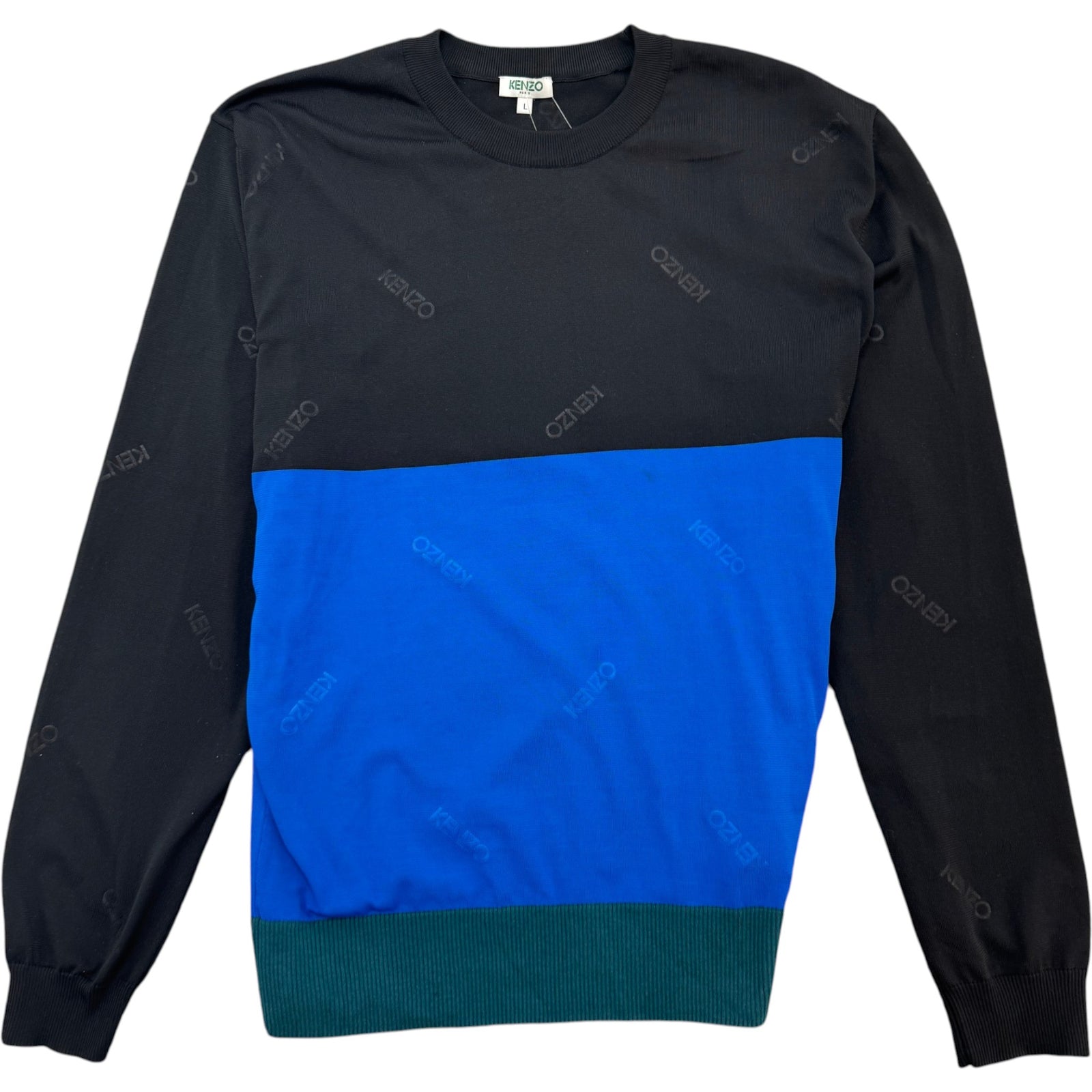 Men's Embroidered Logo Sweatshirt Black Size L - Photo 1