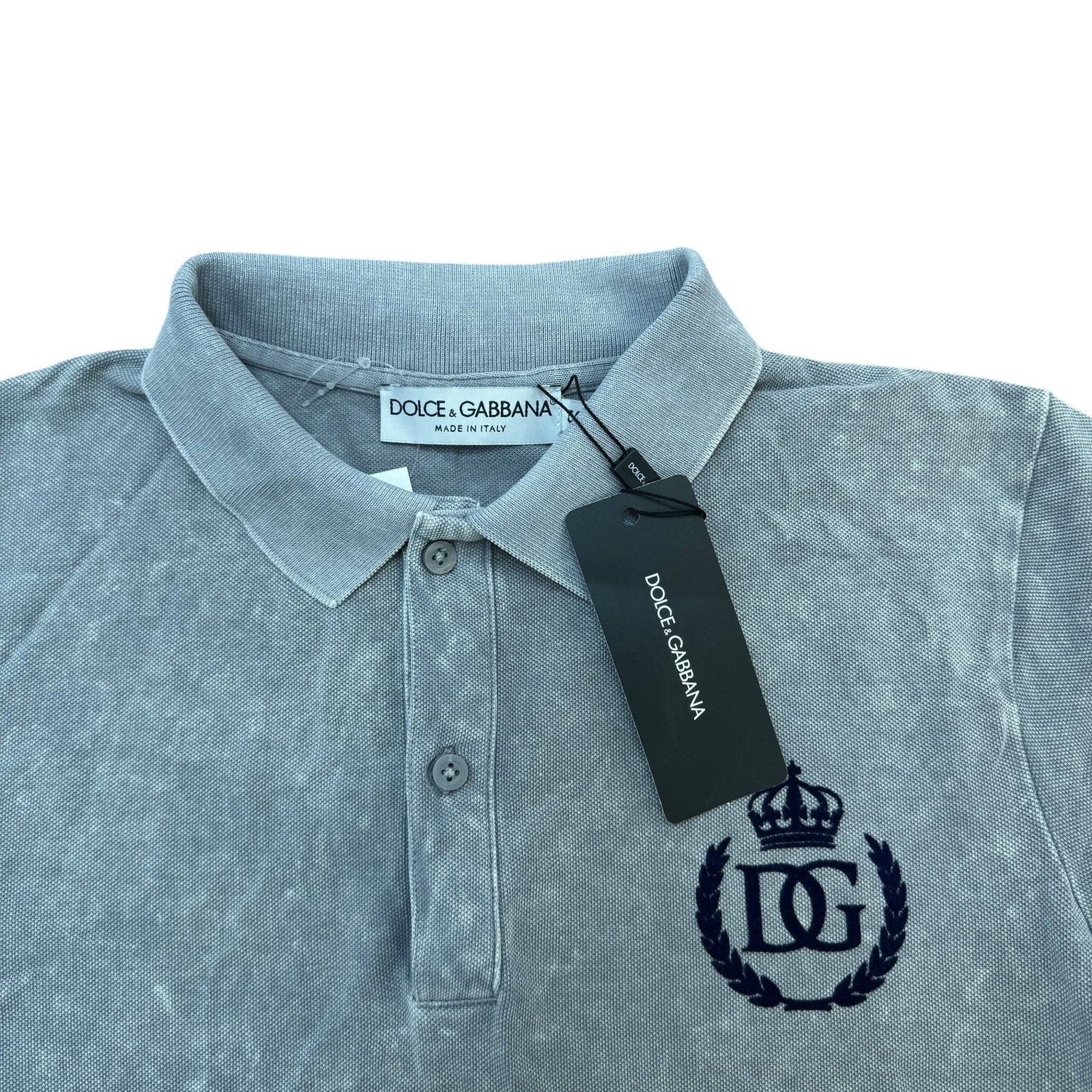 Men's Embroidered Logo Polo Shirt Grey Size S - Photo 3
