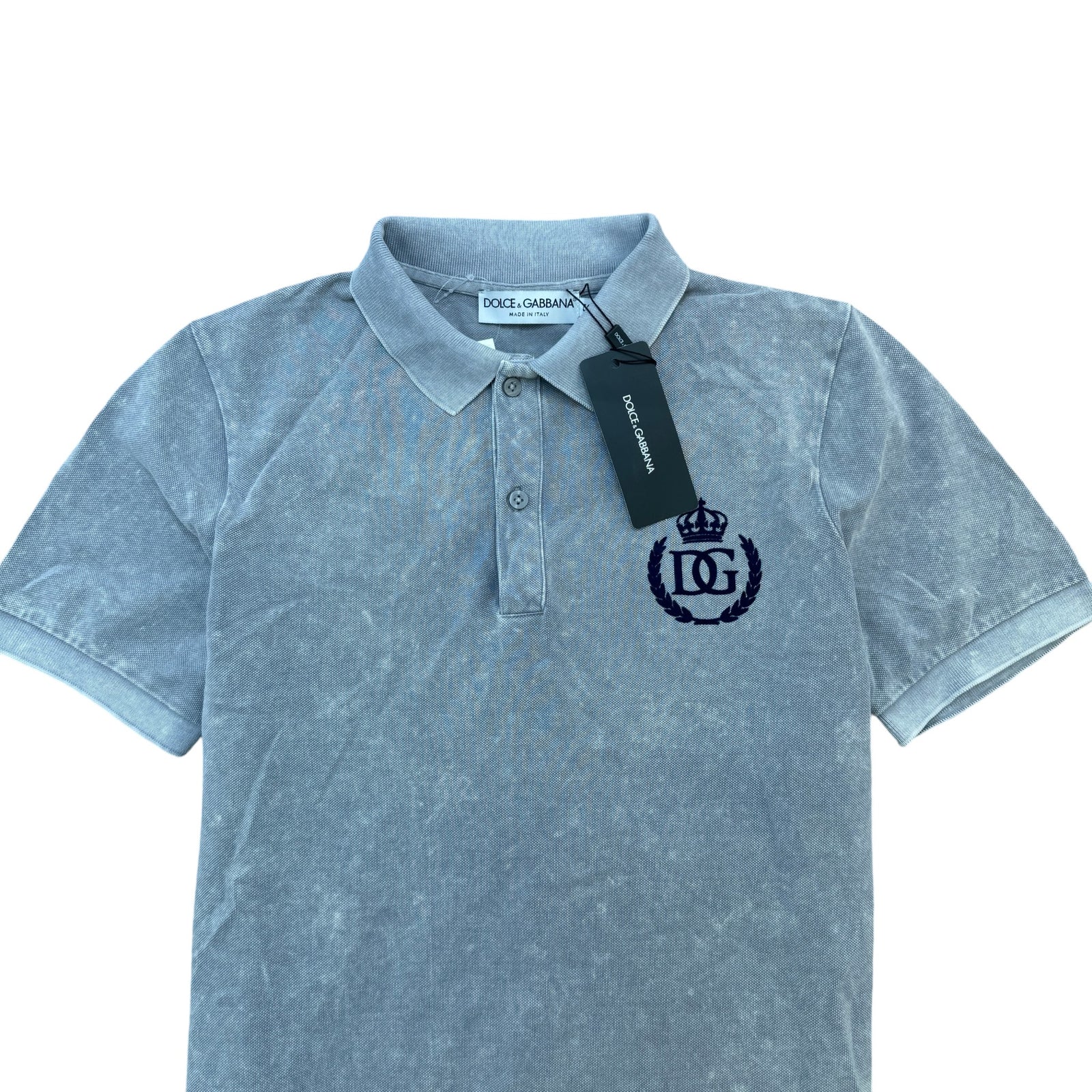 Men's Embroidered Logo Polo Shirt Grey Size S - Photo 4