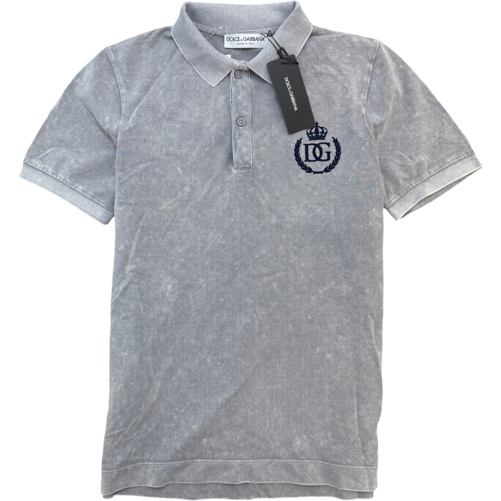 Men's Embroidered Logo Polo Shirt Grey Size S - Photo 1