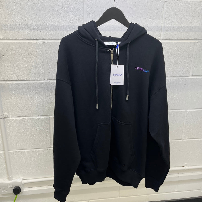 Men's Gradient Arrow Logo Hoodie Black Size M