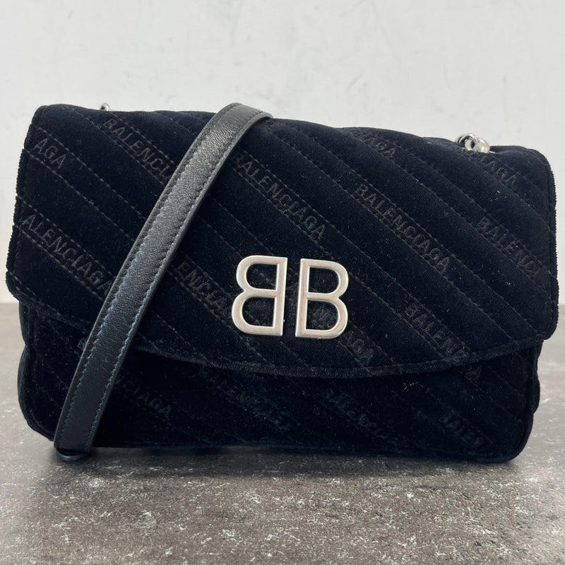 Women's Bb Chain Quilted Bag Black