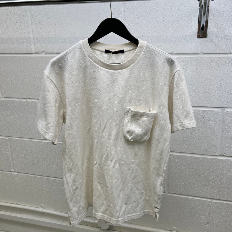 Men's Monogram 3D Pocket T-Shirt White Size L