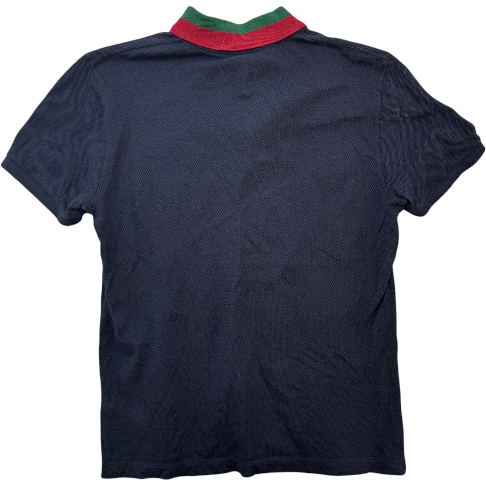 Men's Web Collar Polo Shirt Navy Size S - Photo 2