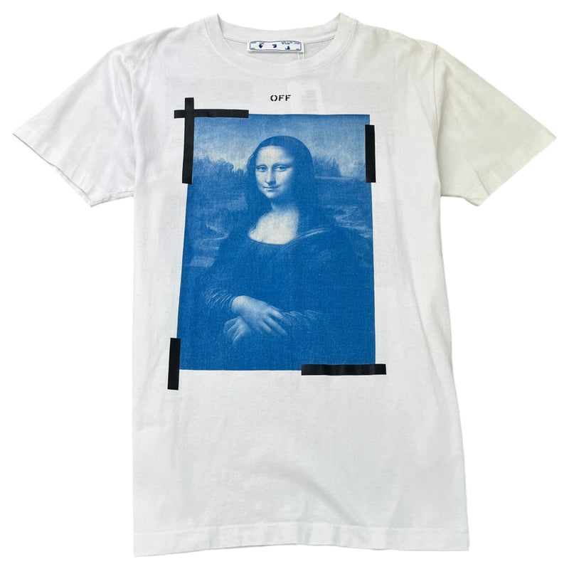 Men's Mona Lisa Graphic Print T-Shirt White Size L