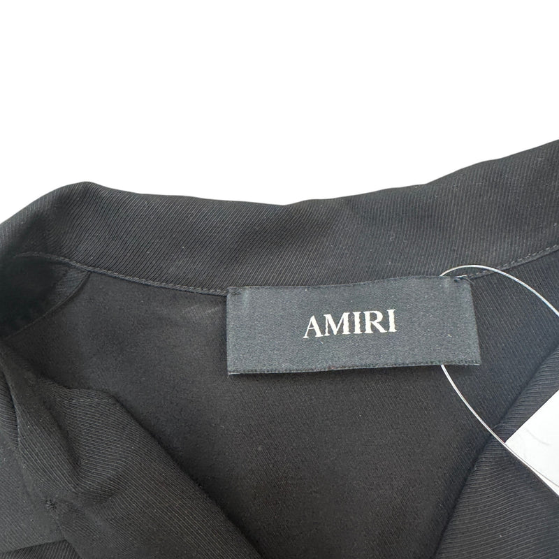 Men's Embroidered Logo Short Sleeve Shirt Black Size S