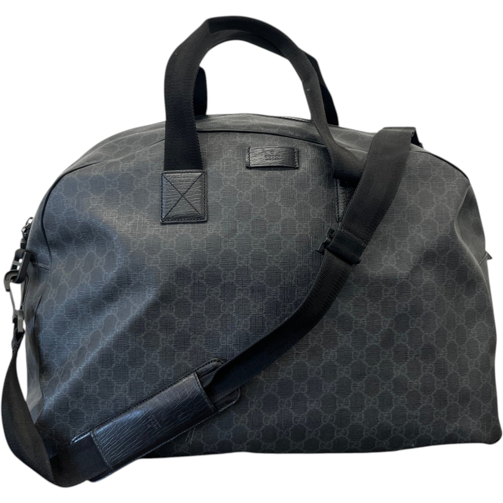 Men's Gg Supreme Travel Duffle Bag Black - Photo 1