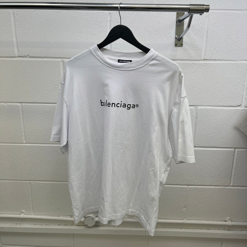 Men's Copyright Logo T-Shirt White Size M
