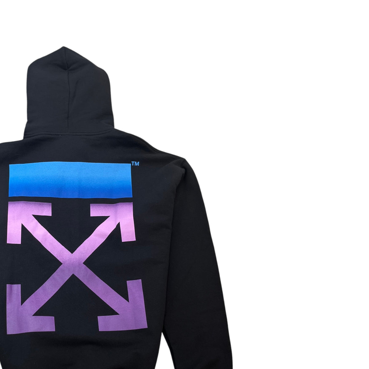 Men's Gradient Arrow Logo Hoodie Black Size M - Photo 4