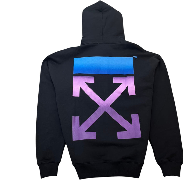 Men's Gradient Arrow Logo Hoodie Black Size M