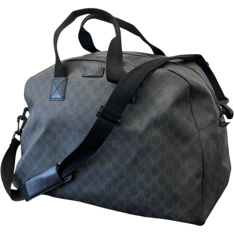 Men's Gg Supreme Travel Duffle Bag Black
