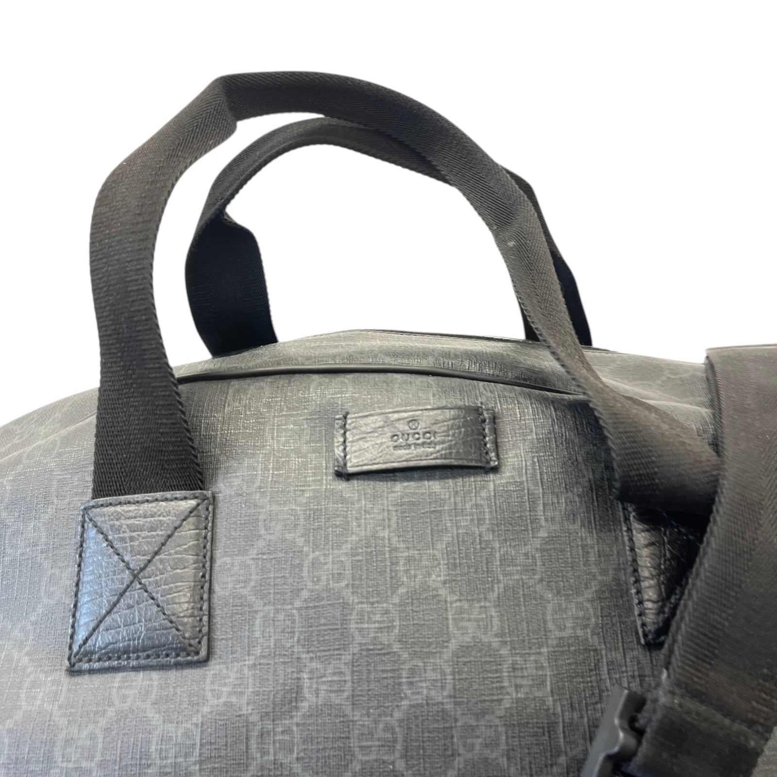 Men's Gg Supreme Travel Duffle Bag Black - Photo 11