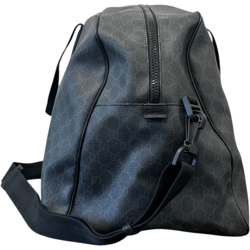 Men's Gg Supreme Travel Duffle Bag Black