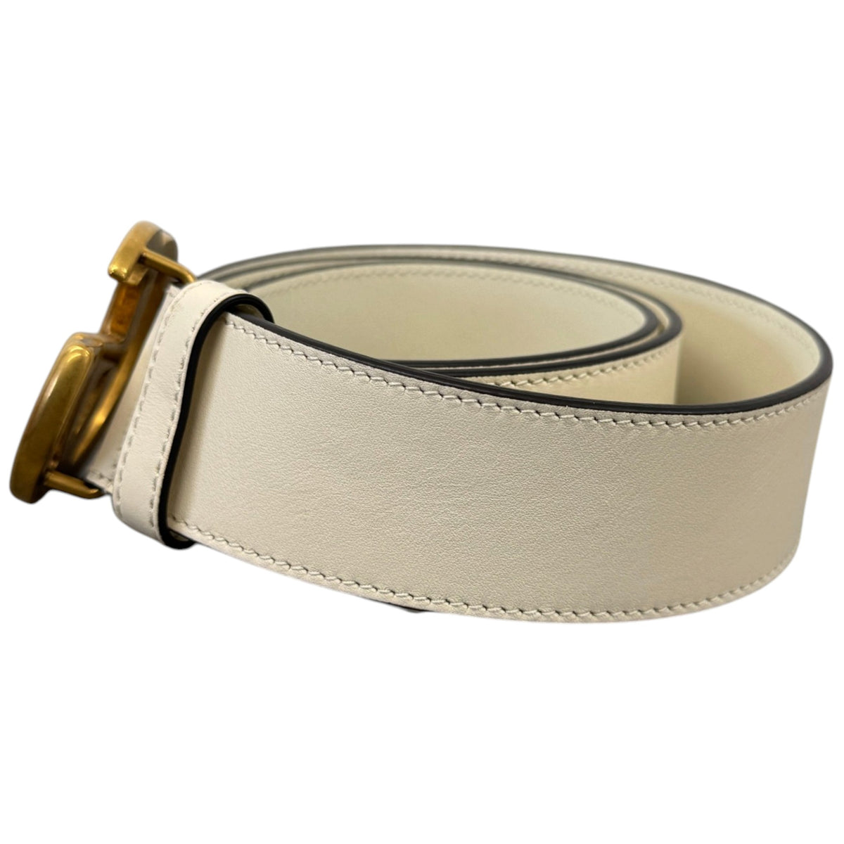 Women's GG Marmont Belt Cream Size W34 - Photo 4
