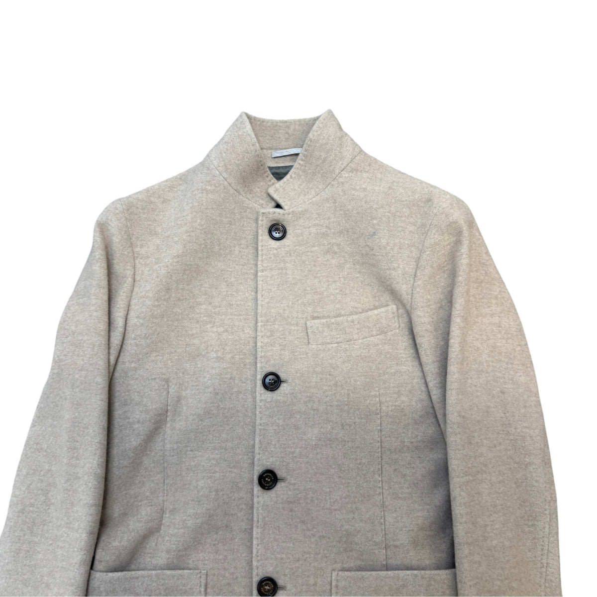 Men's Cashmere-Silk Water Resistant Blazer Jacket Beige Size XS - Photo 3