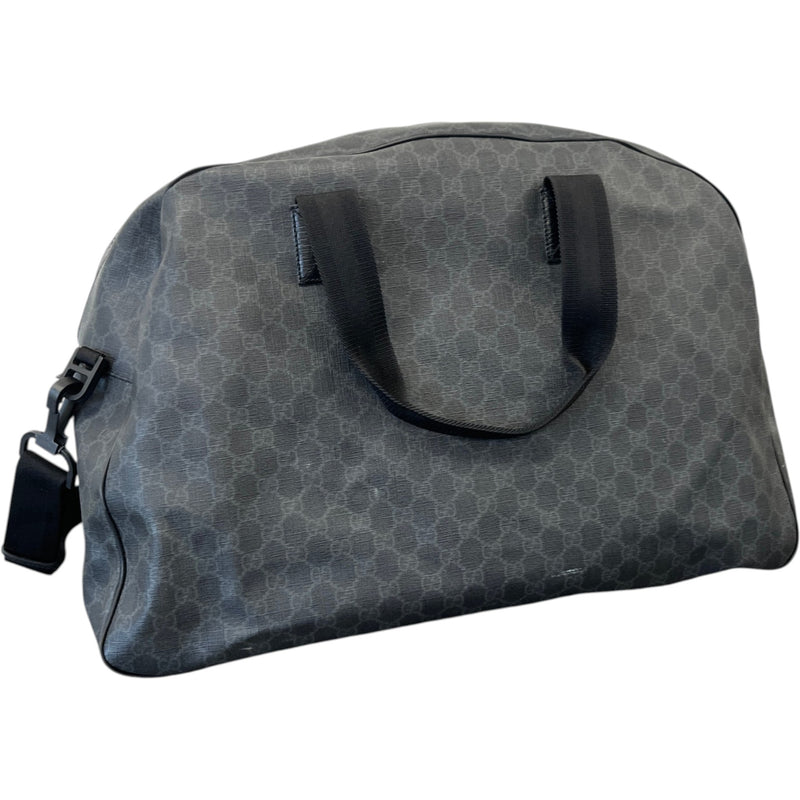 Men's Gg Supreme Travel Duffle Bag Black