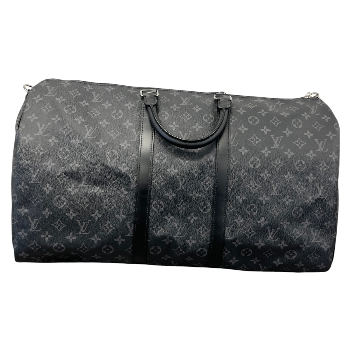 Men's Monogram Eclipse Keepall Bandoulière 55 Travel Bag Black - Photo 3