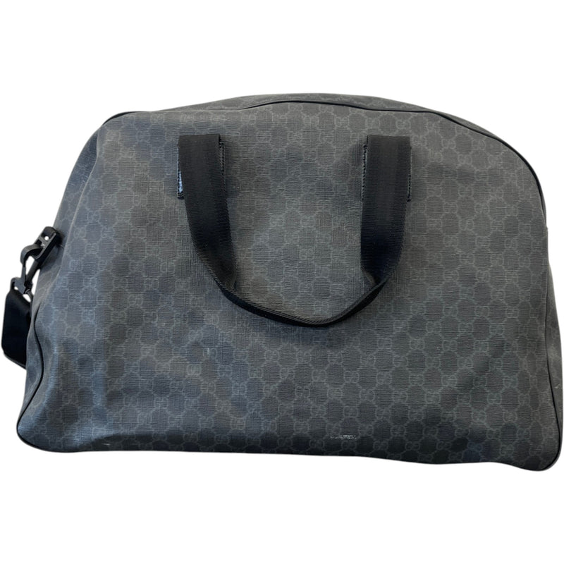 Men's Gg Supreme Travel Duffle Bag Black