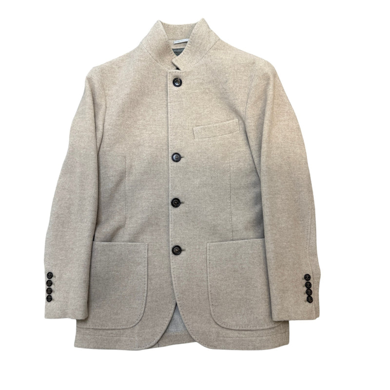 Men's Cashmere-Silk Water Resistant Blazer Jacket Beige Size XS