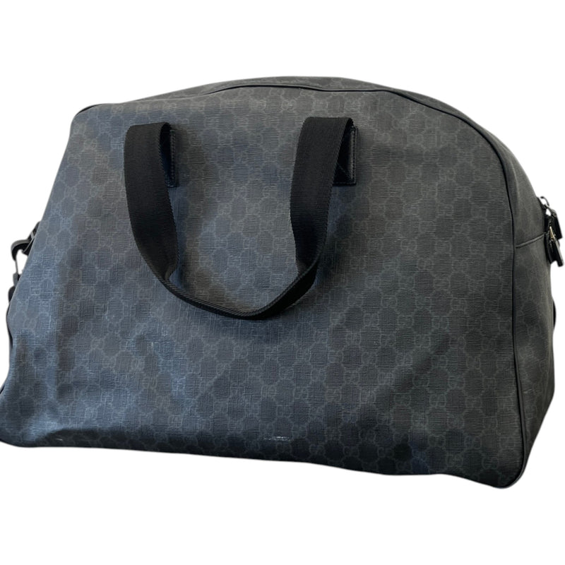 Men's Gg Supreme Travel Duffle Bag Black