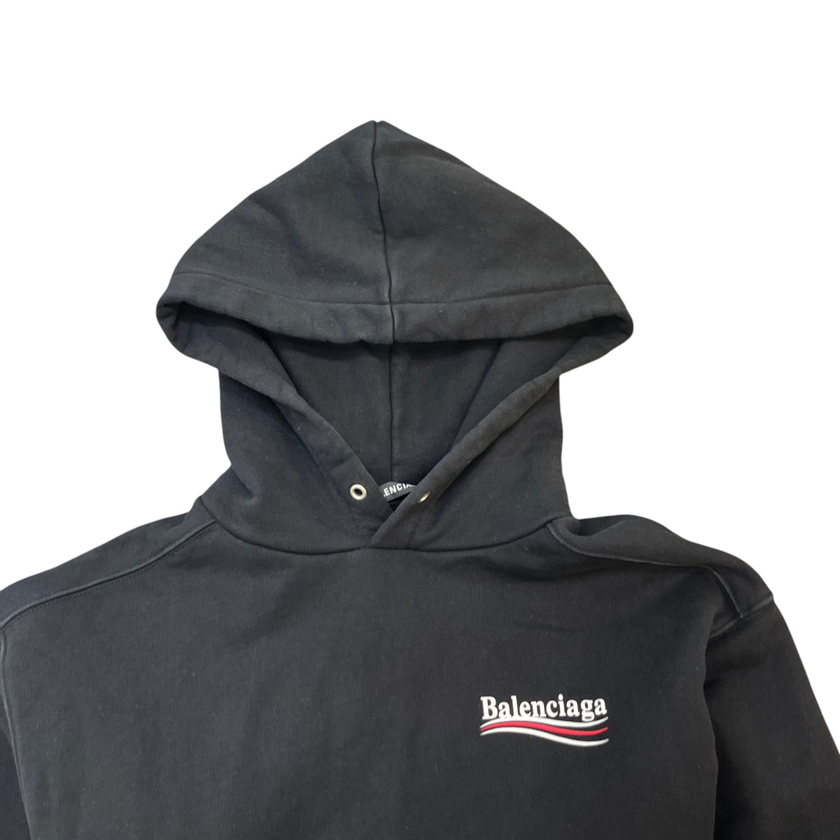 Men's Oversized Political Campaign Logo Hoodie Black Size XXS - Photo 5