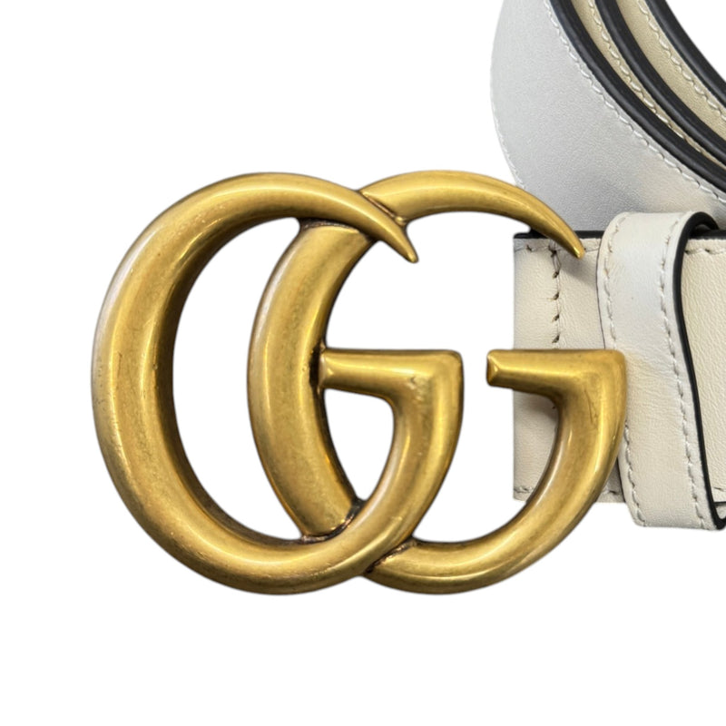 Women's GG Marmont Belt Cream Size W34