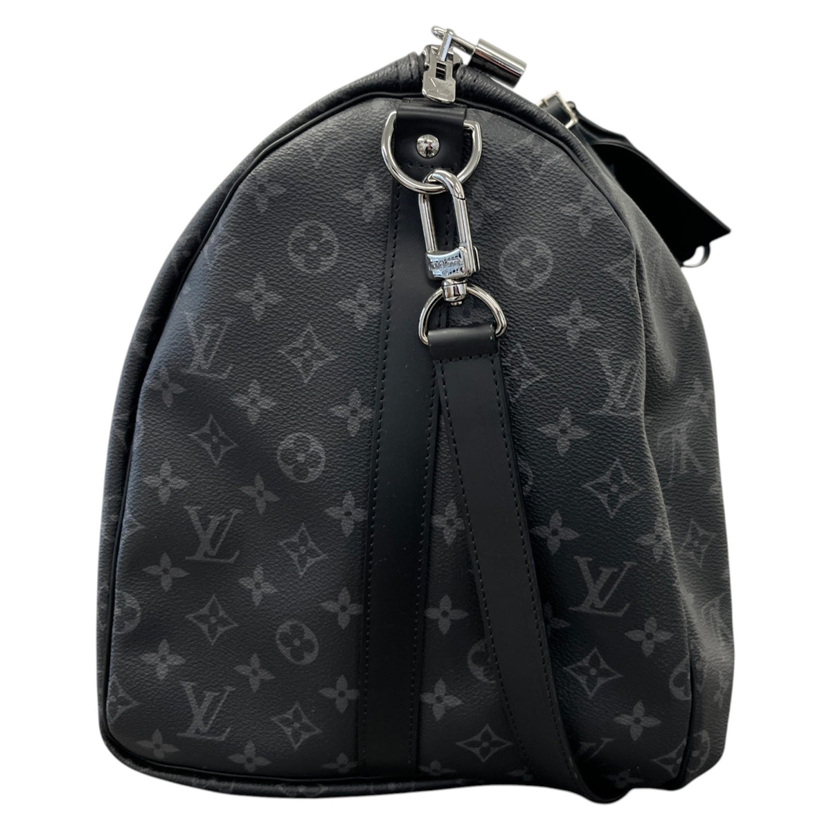 Men's Monogram Eclipse Keepall Bandoulière 55 Travel Bag Black - Photo 7
