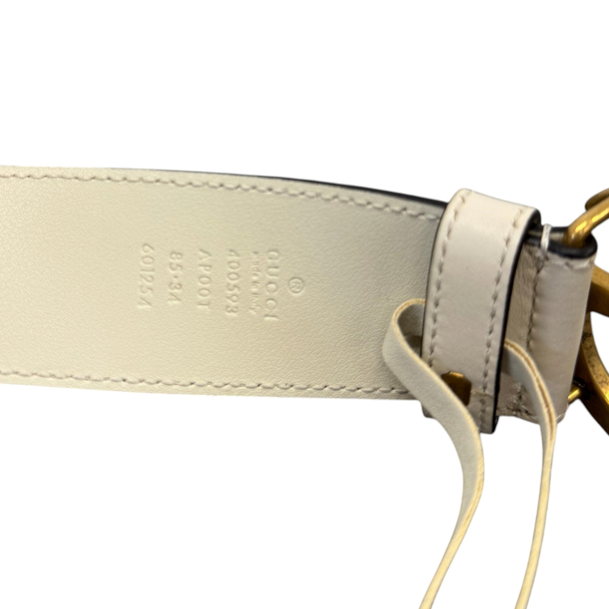 Women's GG Marmont Belt Cream Size W34 - Photo 6