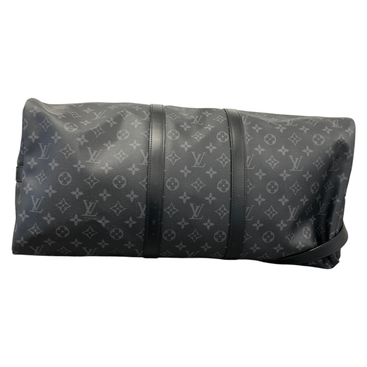 Men's Monogram Eclipse Keepall Bandoulière 55 Travel Bag Black - Photo 11