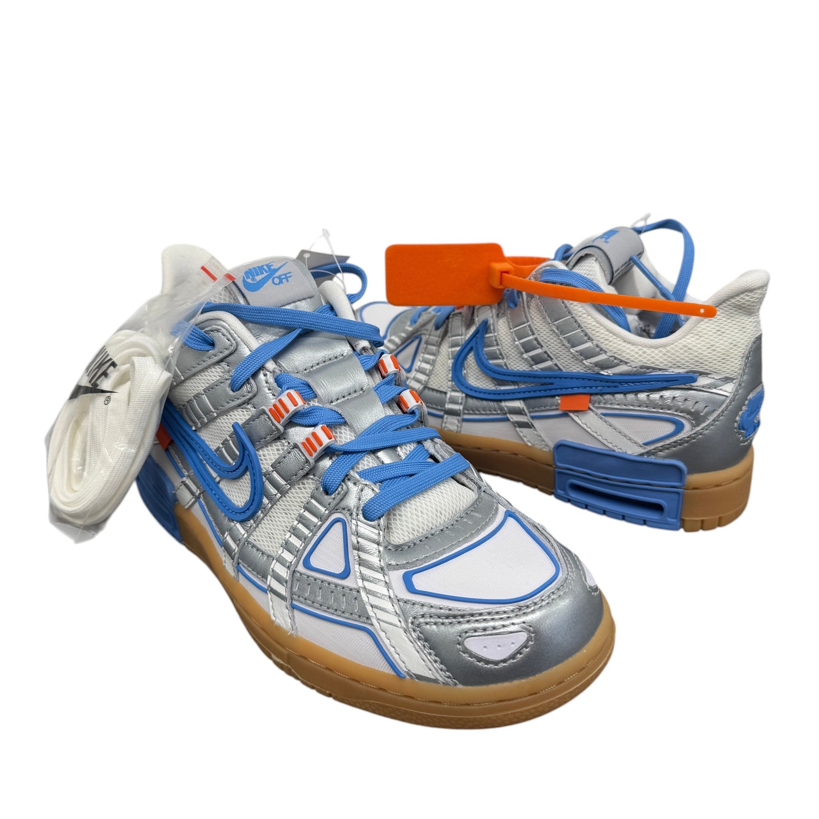 Women's X Nike Rubber Dunk Unc Low Trainers Silver Size EU 38 / UK 5 - Photo 3
